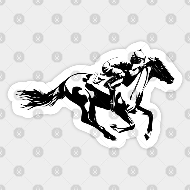 No.1 Horse Race Jockey Sticker by snknjak